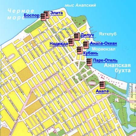 карта Анапы