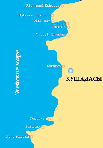 Турция кушадасы карта